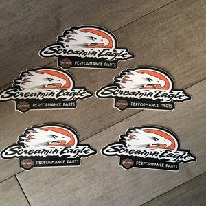 Harley-Davidson screamin eagle stickers 5pc pack  6”X2.75”